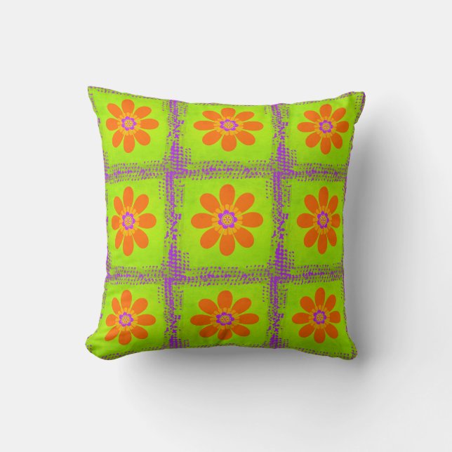 Hippie Flower Patchwork Kussen (Voorkant)
