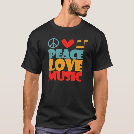 Hippie Flower Peace Love Happy Soul 1 T-shirt (Voorkant)