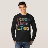 Hippie Flower Peace Love Happy Soul 4 T-shirt (Voorkant volledig)