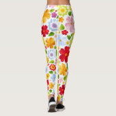 Hippie Flower Power 60s geventileerd | LEGGINGS (Achterkant)