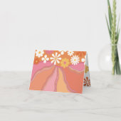 Hippie Flower Power 70s 60s Bedankkaart (Achterkant)