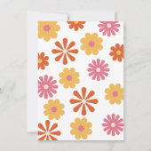 Hippie Flower Power 70s 60s Birthday Party Kaart (Achterkant)