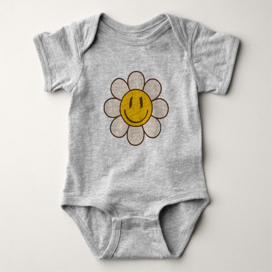 Hippie Flower Power Baby Outfit Romper (Voorkant)