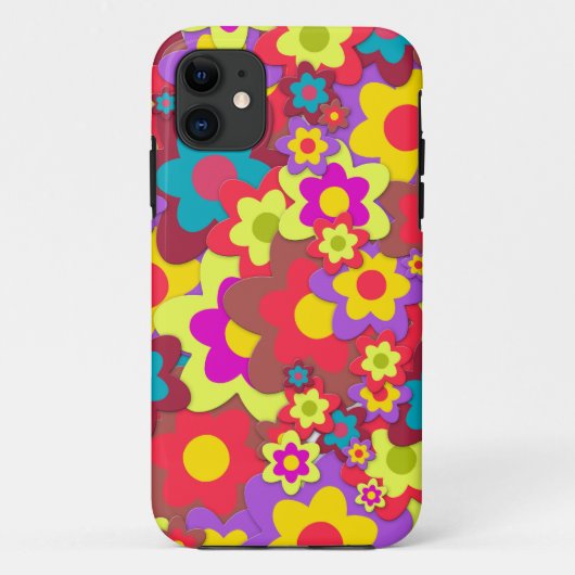 HIPPIE FLOWER POWER GIRLY IPHONE HOESJES (Achterkant)