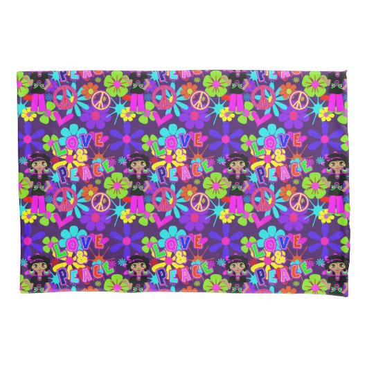 Hippie Flower Power Groovy van 60's Kussensloop (Voorkant)