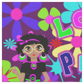 Hippie Flower Power Groovy van 60's Stof (Close Up)
