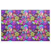 Hippie Flower Power Groovy van 60's Stof (Fat Quarter)