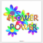 Hippie Flower Power LG Sticker (Vel)