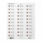 Hippie Flower Power Peace Sign Amerikaanse vlag Etiket (Full Sheet)