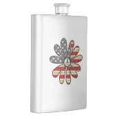 Hippie Flower Power Peace Sign Amerikaanse vlag Flacon (Rechts)