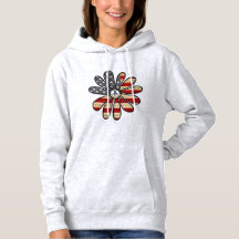 Hippie Flower Power Peace Sign Amerikaanse vlag