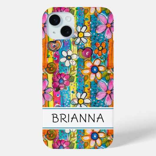 Hippie Flower Power Personalized Case-Mate iPhone Case (Achterkant)