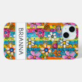 Hippie Flower Power Personalized Case-Mate iPhone Case (Achterkant (horizontaal))