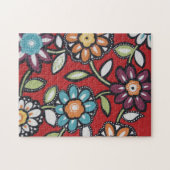 hippie flower power puzzel legpuzzel (Horizontaal)
