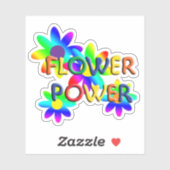Hippie Flower Power Sticker (Vel)