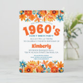 Hippie Flower Power Verjaardag 1960 Kaart (Staand voorkant)