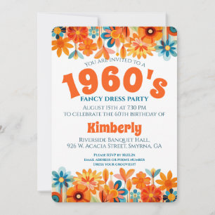 Hippie Flower Power Verjaardag 1960 Kaart