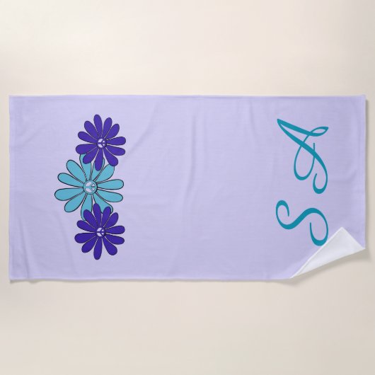 Hippie Flower Power Vredesteken Strandlaken (Voorkant)