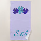 Hippie Flower Power Vredesteken Strandlaken (Voorkant)