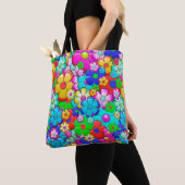Hippie Flowers canvas tas (Dichtbij)