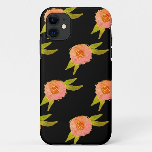 Hippie Flowers Hoesje-Mate iPhone Case (Achterkant)