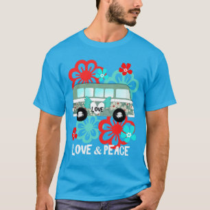Hippie Flowery Camper Van Fun Graphic T-shirt