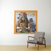 HIPPIE FOCUS OP HET GOEDE POSTER WANDKLEED (In situ)