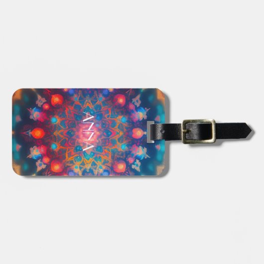 HIPPIE FRACTAAL SPECTACULAIR BAGAGELABEL (Voorkant horizontaal)