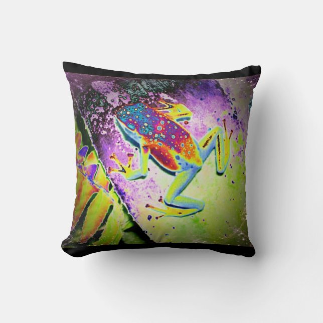 Hippie Frog Kussen (Voorkant)