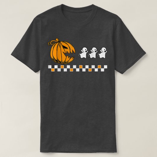 Hippie Funny Halloween Pumpkin Eating Ghost Mannen T-shirt (Design voorkant)