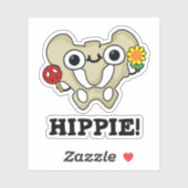 Hippie Funny Hip Bone Pun Sticker (Vel)