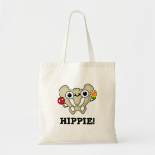 Hippie Funny Hip Bone Pun Tote Bag