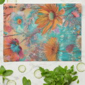 Hippie Garden Sunrise keukenhanddoek (Gevouwen)