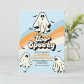 HIPPIE Ghost retro Halloween Spooky Vibes Blue Kaart (Staand voorkant)