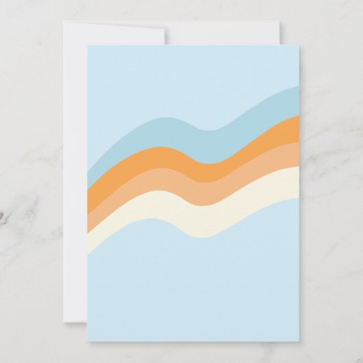 HIPPIE Ghost retro Halloween Spooky Vibes Blue Kaart (Achterkant)