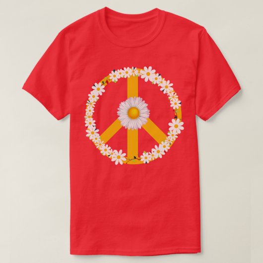 Hippie Gift Daisy Vredesbord T-shirt (Design voorkant)