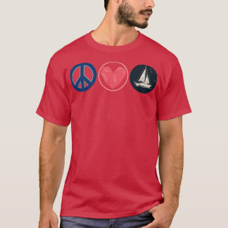 Hippie Gift Vredesbord Zeilen T-shirt