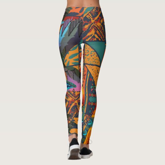 Hippie Giraffe Boho Leggings (Achterkant)