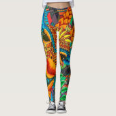 Hippie Giraffe Boho Leggings (Voorkant)