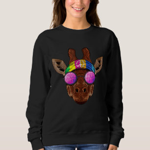 Hippie Giraffe Love Peace Sign 70s Hippie Animal Trui