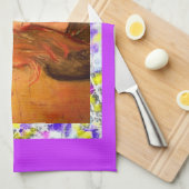 hippie girl PeaceLove drip Theedoek (Quarter Fold)