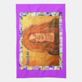 hippie girl PeaceLove drip Theedoek (Verticaal)