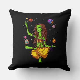 Hippie Girl Space Alien Zen Yoga Meditation Kussen