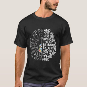 Hippie gitaar en degenen die werden gezien dansen t-shirt