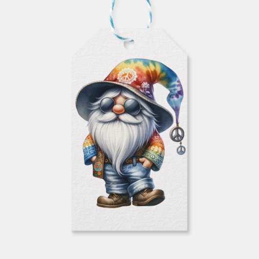Hippie Gnome Cadeaulabel (Achterkant)