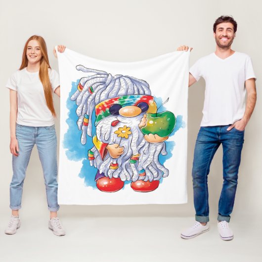 Hippie Gnome: Delen is koesteren Fleece Deken (In situ)