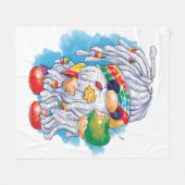 Hippie Gnome: Delen is koesteren Fleece Deken (Voorkant (Horizontaal))