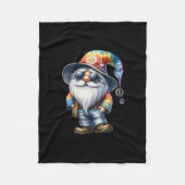 Hippie Gnome Fleece Deken (Voorkant)