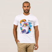 Hippie Gnome: Geniet van het leven T-shirt (Voorkant volledig)
