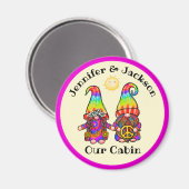 Hippie Gnome paar Cruise deur marker Magneet (Voorkant / Achterkant)